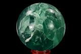 Polished Green Fluorite Sphere - Mexico #153357-1